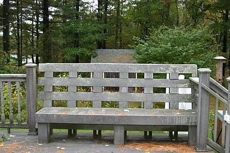 Composite decking with built in bench