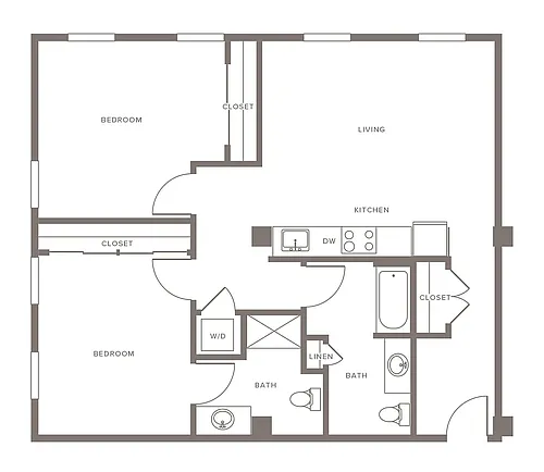 Floor plan B01 - Two Bedroom