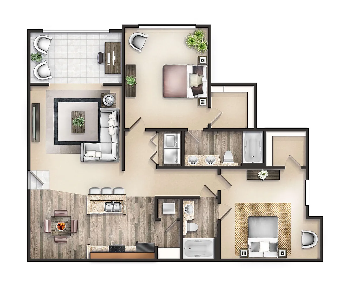 Floor plan The Morgan with Sunroom