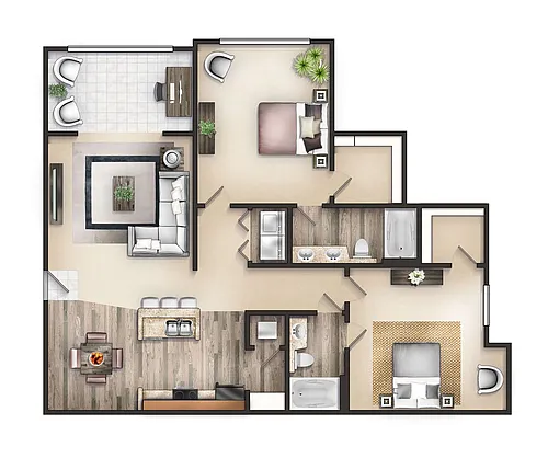 Floor plan The Morgan with Sunroom