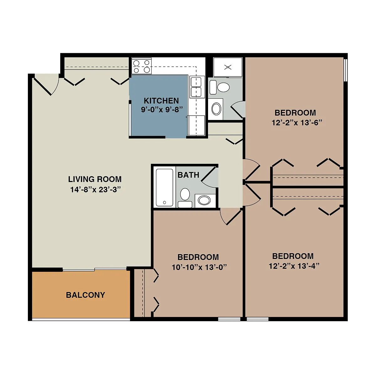 Floor plan 3 Bedroom