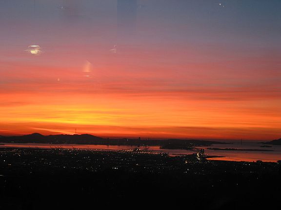 Sunset view from living room