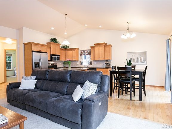 Open concept living while still having space for each area.