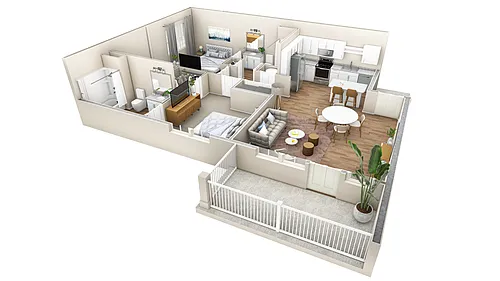 Floor plan 2 BR Vue Summit