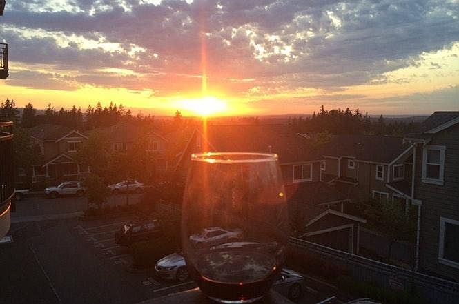 Sunset over Olympics