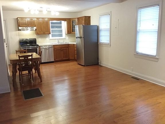 View of kitchen from living room