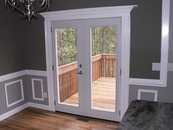 View from the french doors in the dining area