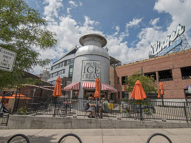 Enjoy an ice cream cone from Little Man Ice Cream on a warm day