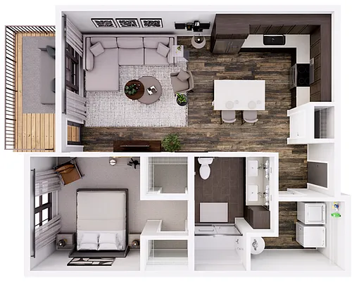 Floor plan Foundry-1C