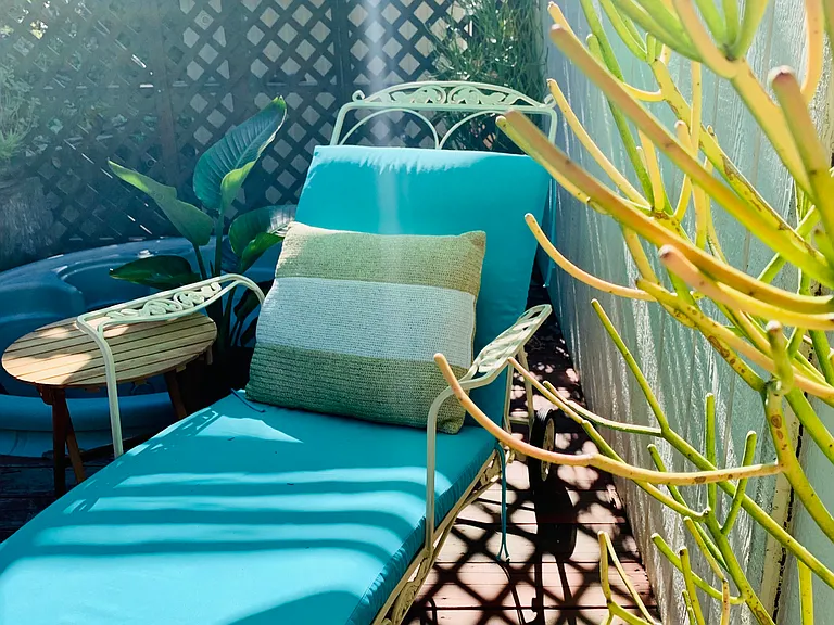 relaxing patio area