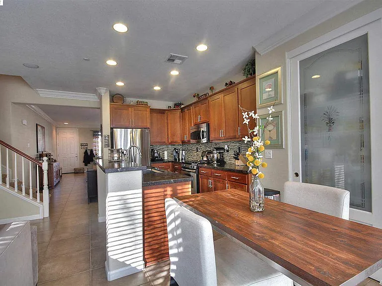 breakfast nook with pantry