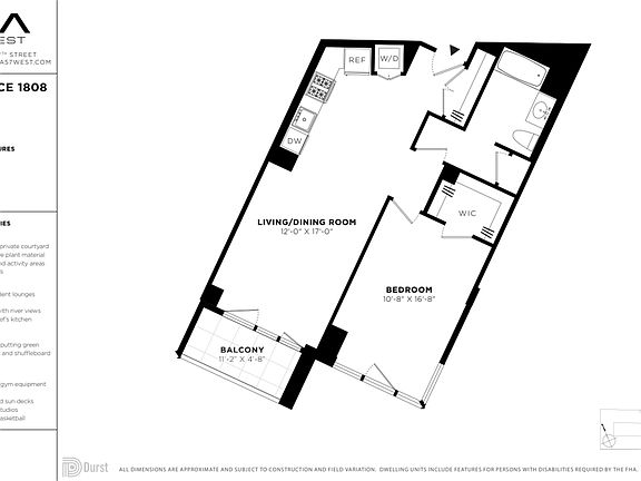 2nd image of 625 W 57th St APT 1808