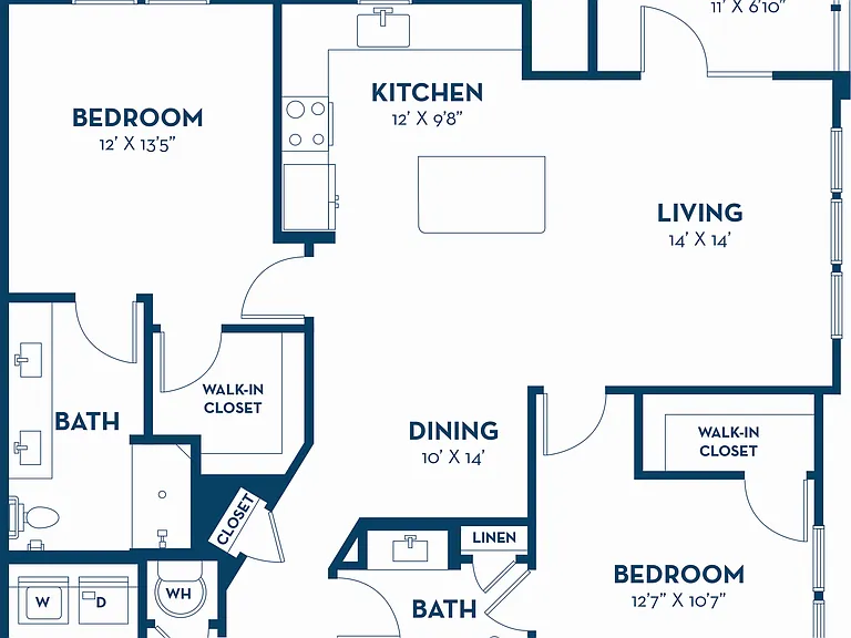 2 Bedroom | 2 Bath | 1193 SF 2 Bedroom | 2 Bath | 1193 SF