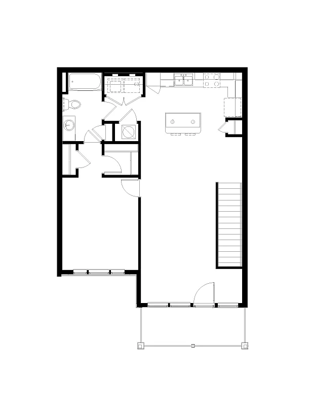 Floor plan 1 BR Aspire Overlook