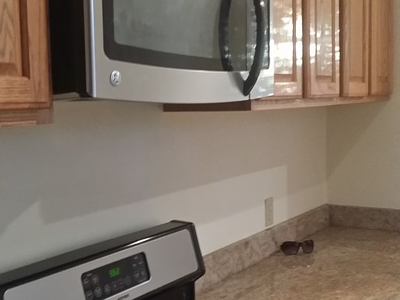 Microwave and gas stove