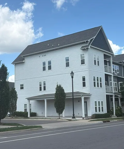 Ground level patio and decks on the second and third floors