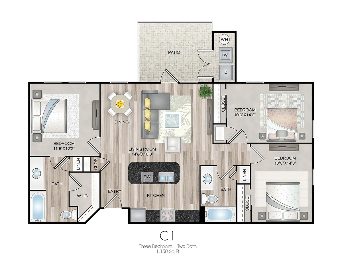 Floor plan C1 - 3X2
