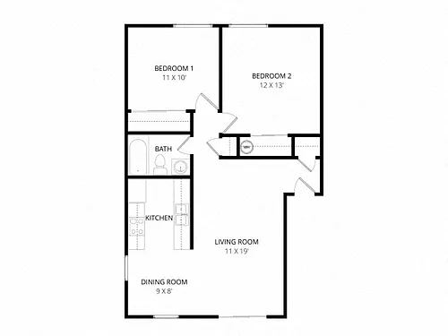 Floor plan 2X1 A