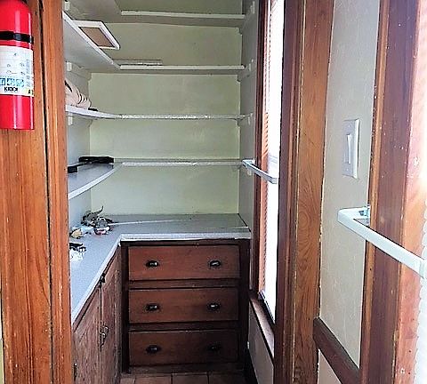 Large walk in pantry in kitchen