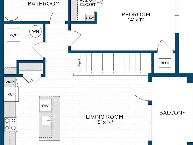 Floor Plan A5 | Echelon at Charlotte | Apartments in Charlotte, NC Floor Plan A5 | Echelon at Charlotte | Apartments in Charlotte, NC