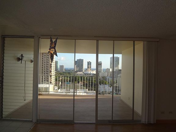 View from living room toward balcony