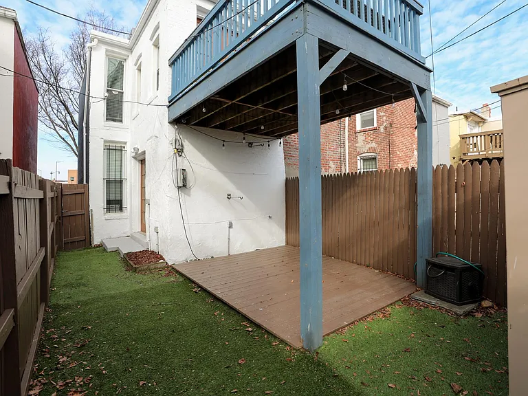 1st floor - Back patio with storage