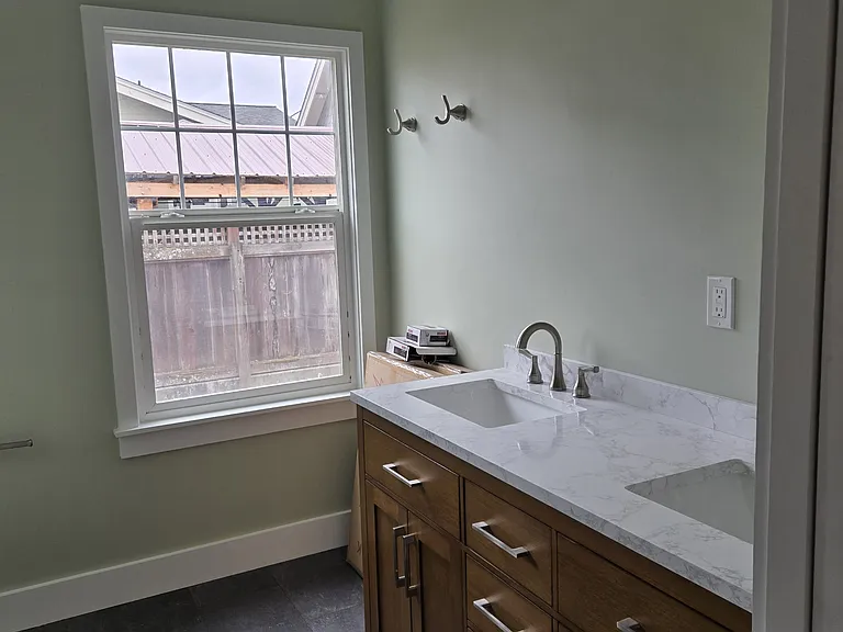 Master bathroom. (mirrors to be installed this week)