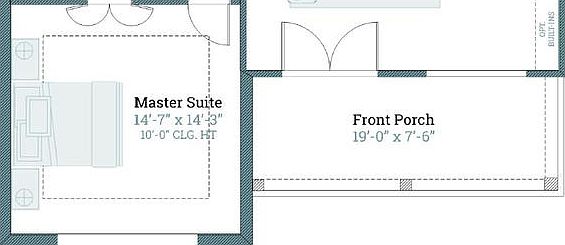 Elevation B - Front Porch layout