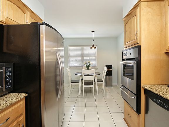 Kitchen has room for a table.