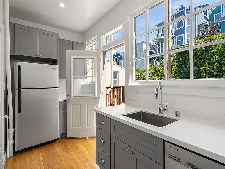 Kitchen opens to the exclusive deck