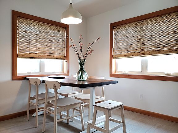 Dining space has windows to the east and west providing good morning light.