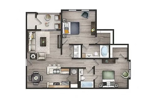 Floor plan Palmetto II Newly Renovated