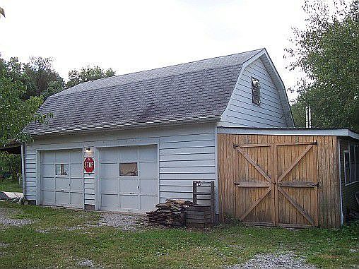 2 stry garage/wood furnace