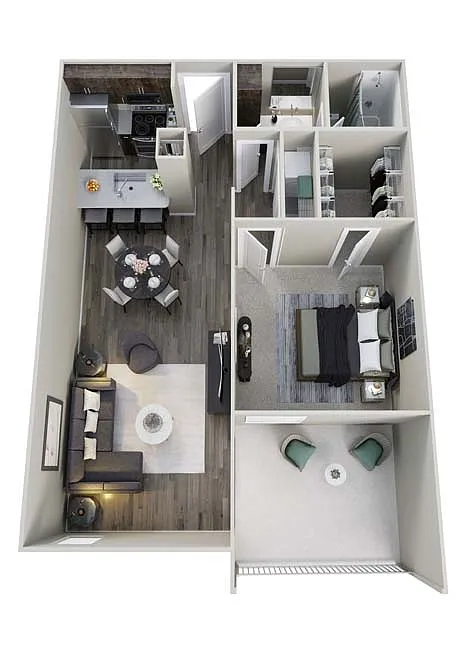 Floor plan 1X1 C