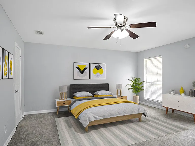Bedroom 4. This image shows a virtually furnished space. Bedrooms come unfurnished.