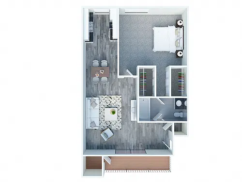 Floor plan One Bedroom One Bath