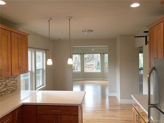 From kitchen looking towards dining and living areas