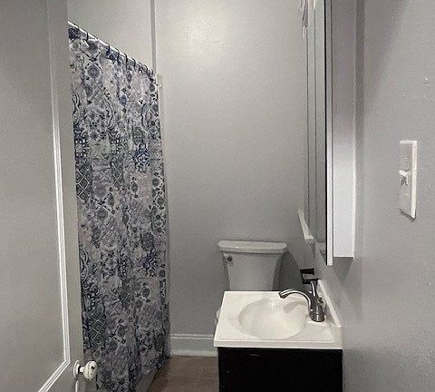 Bathroom with linen closet