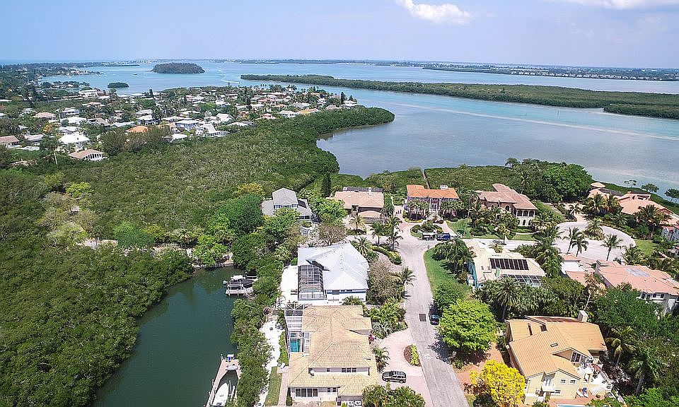 Aerial. Sailboat Water