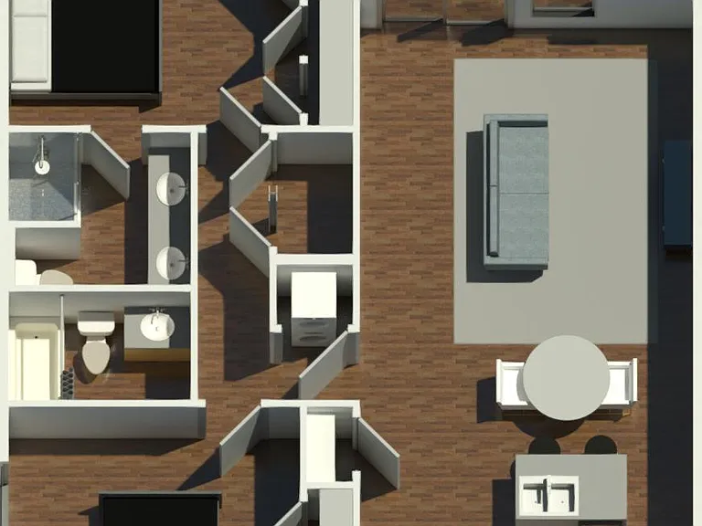 Unit floor plan.