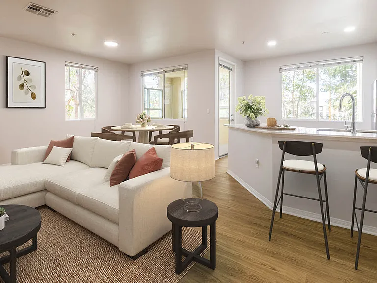 Living Room with Hard Surface Flooring