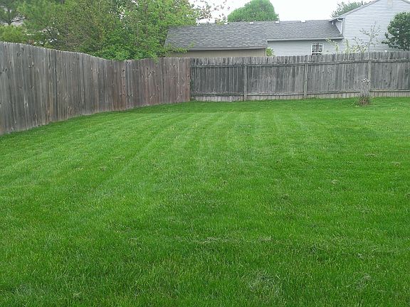 big fenced in backyard