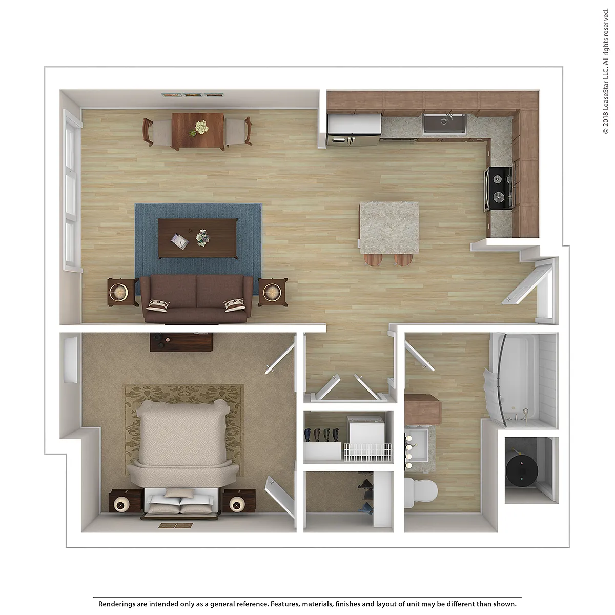 Floor plan Aria 1 Bedroom B10