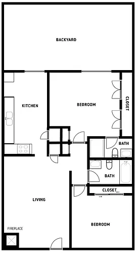 Floor plan 2 Bedroom