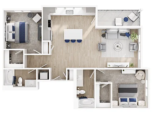 Floor plan 2X2 B