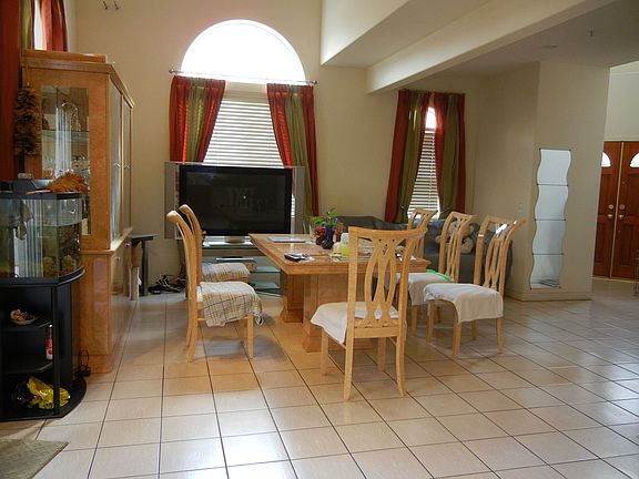 Living room with high ceilings