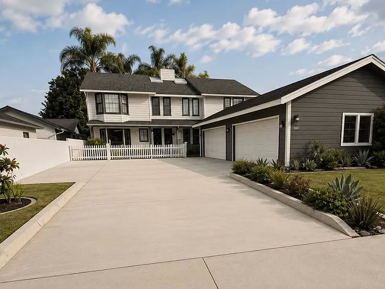 Townhouse rental #A is the right side of the main building (if you split the house into two). The garage for #A is on the left side. The forecourt can be used for offloading and loading.