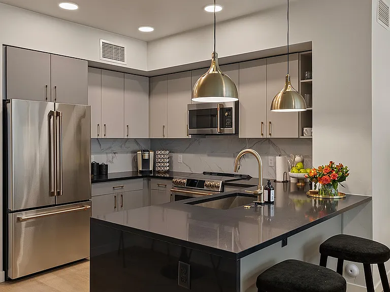 Slate studio kitchen_part of our guest-ready, short-term stay unit