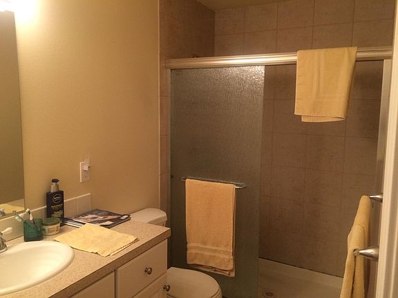 Master bath with large tile shower