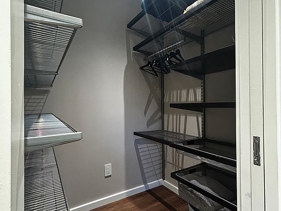 Spacious walk-in closet for private use